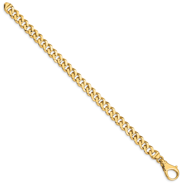 14k 8mm Hand-polished Fancy Link Bracelet