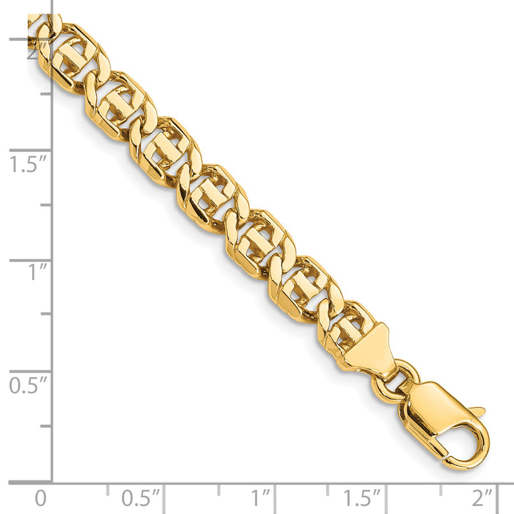 14K 6.75mm Hand-Polished Fancy Link Chain