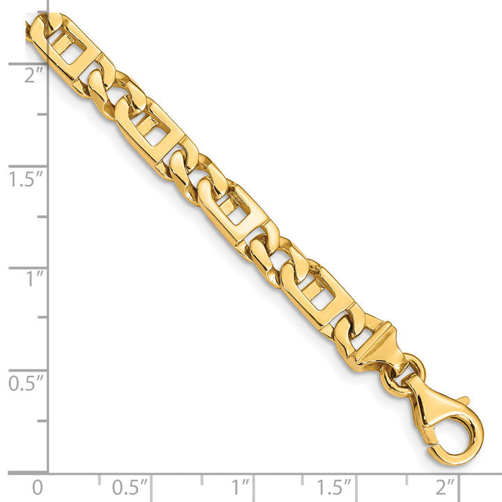 14k 5.9mm Hand-Polished Fancy Link Bracelet