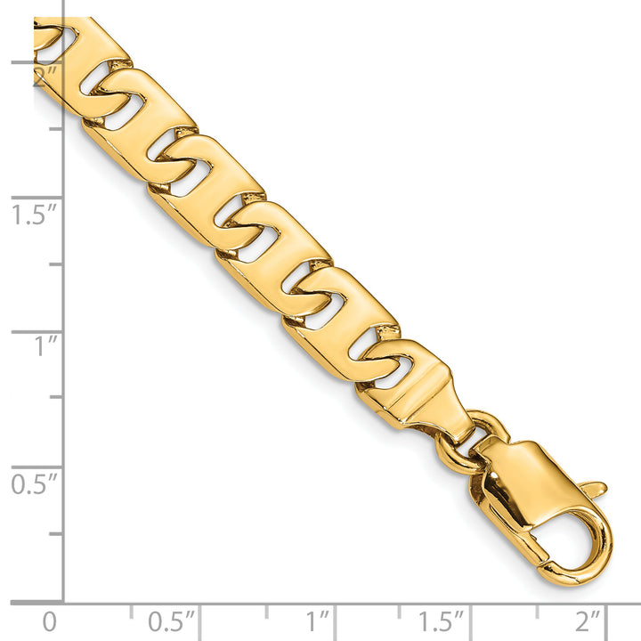 14k 8.3mm Hand-Polished Fancy Link Chain