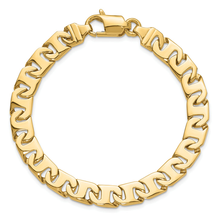 14k 8.3mm Hand-Polished Fancy Link Chain