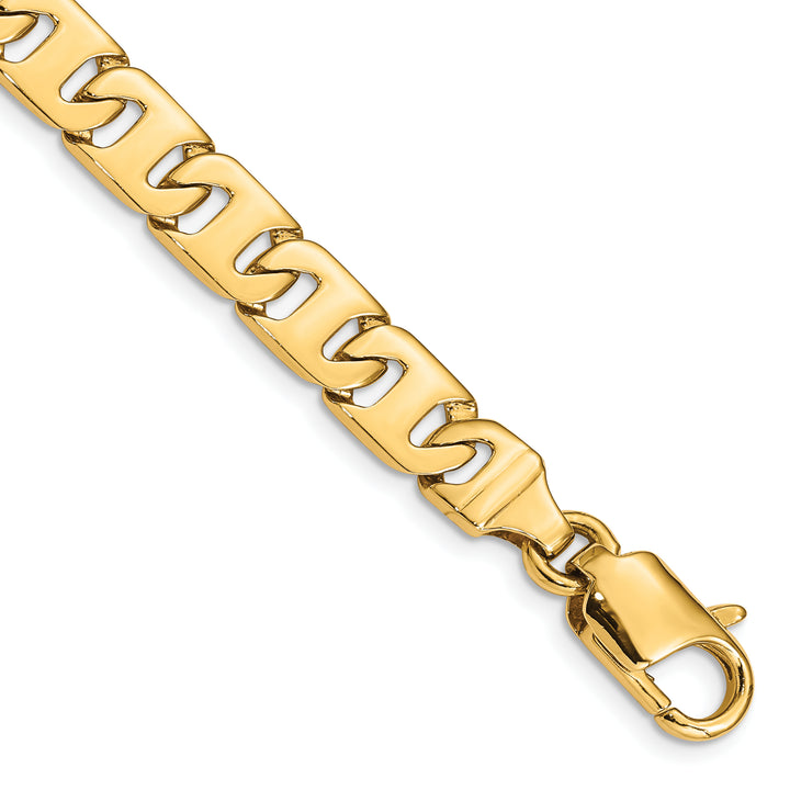 14k 8.3mm Hand-Polished Fancy Link Chain