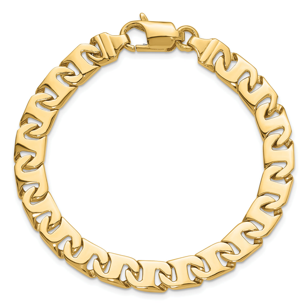 14k 8.3mm Hand-Polished Fancy Link Chain