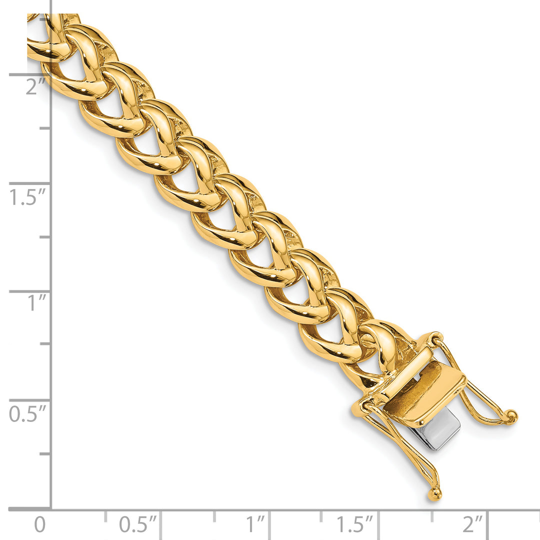 14k 8.6mm Hand-Polished Fancy Link Chain