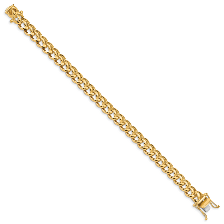 14k 8.6mm Hand-polished Fancy Link Bracelet