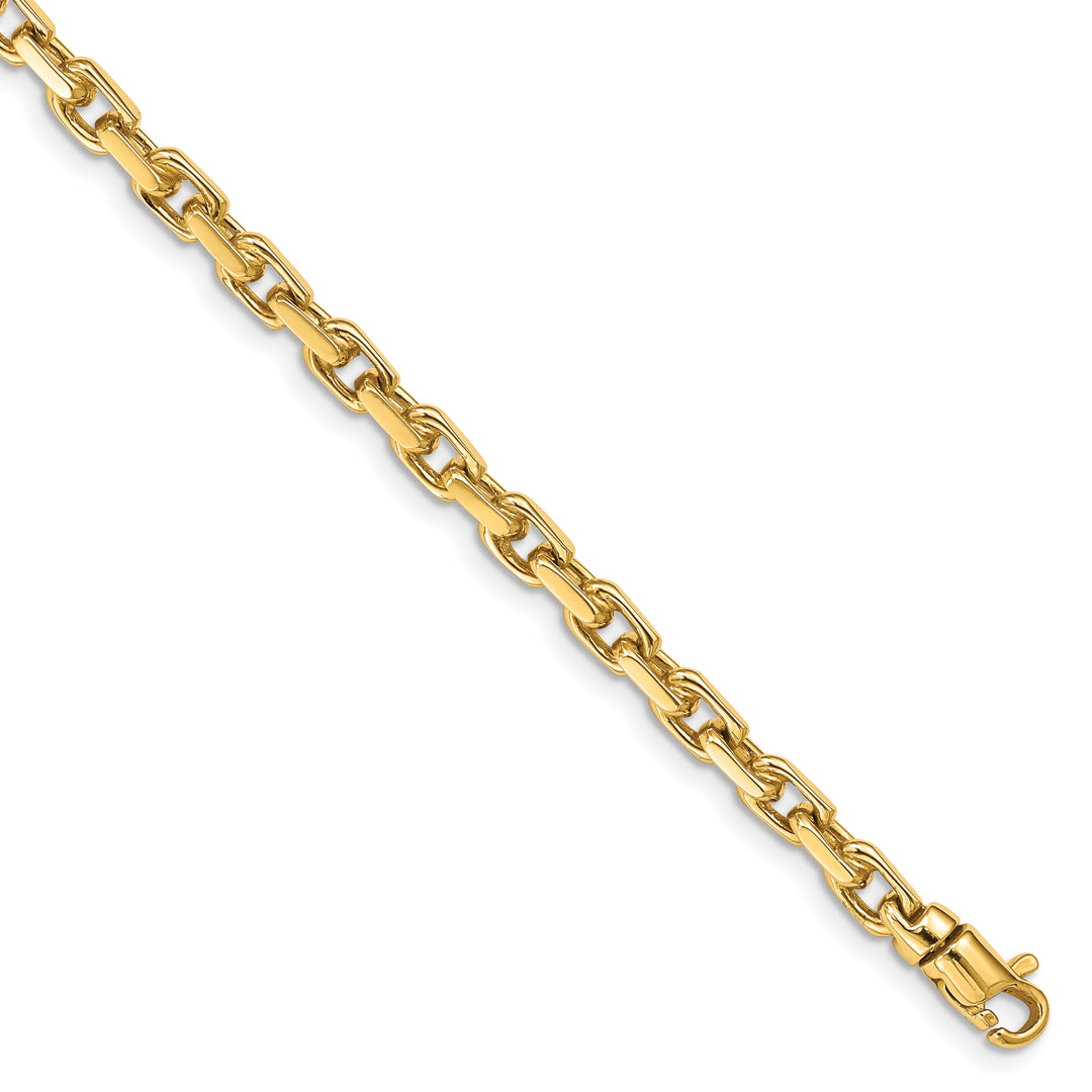 14k 4.2mm Hand-polished Fancy Link Chain