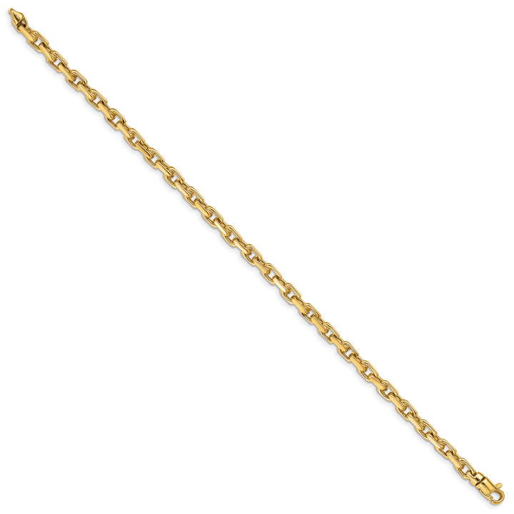 14k 4.2mm Hand-polished Fancy Link Bracelet