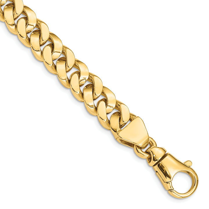 14k 10mm Hand Polished Fancy Link Bracelet