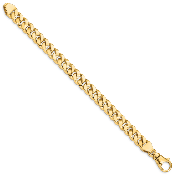 14k 10mm Hand Polished Fancy Link Bracelet