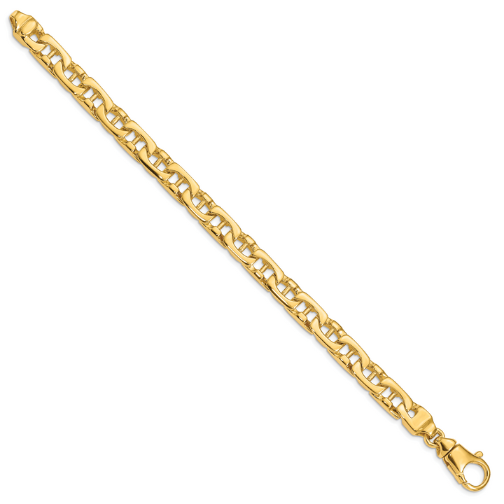 14K 8.5mm Hand-polished Fancy Link Bracelet