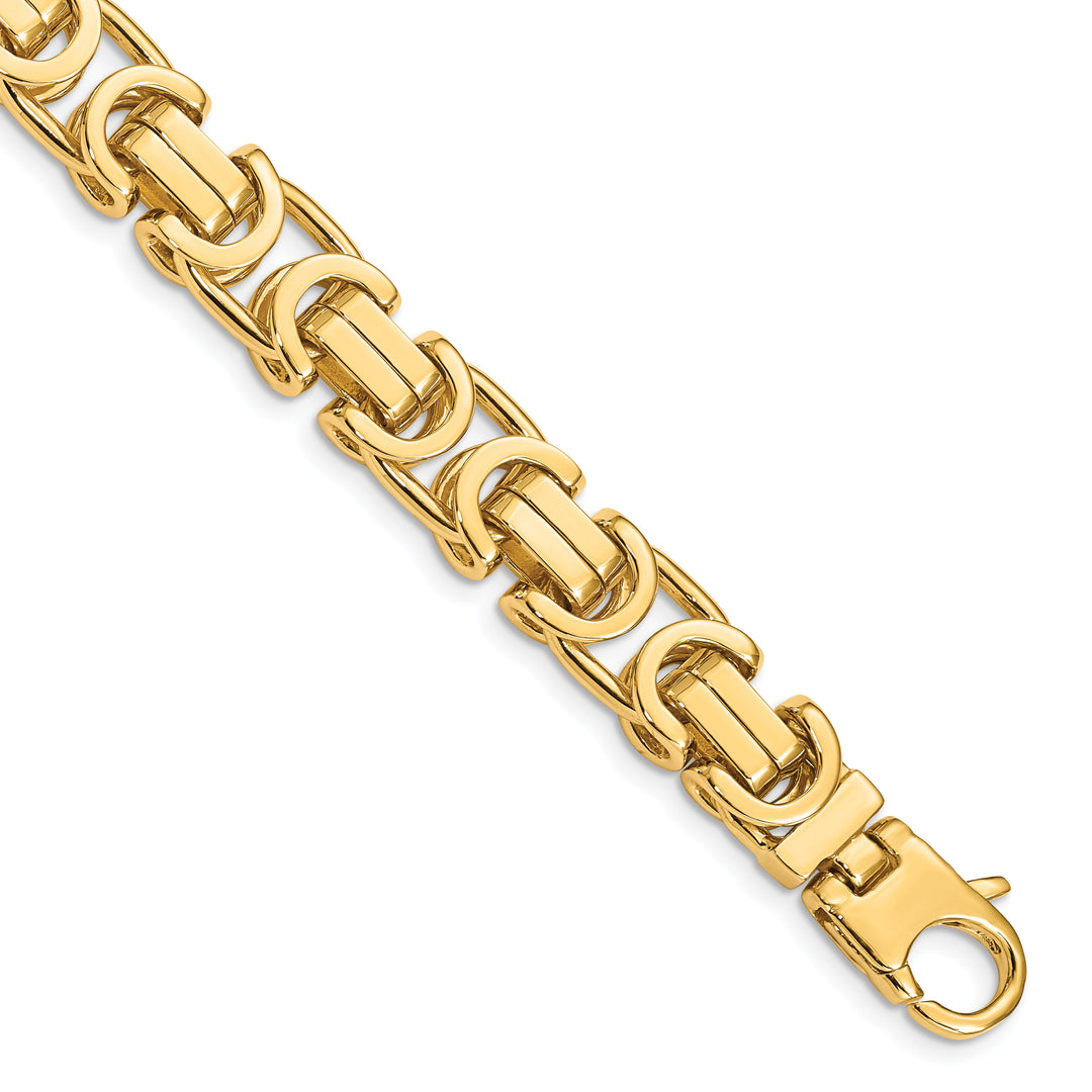 14k 10.1mm Hand-polished Fancy Link Chain