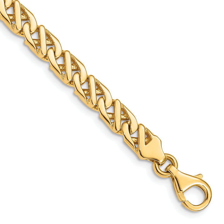 14K 6.1mm Hand-polished Fancy Link Chain