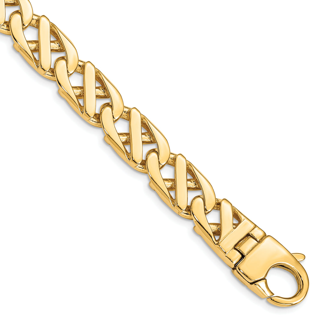 14K 10.2mm Hand-polished Fancy Link Chain