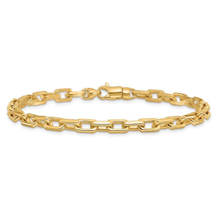 14k 5mm Hand-polished Fancy Link Chain
