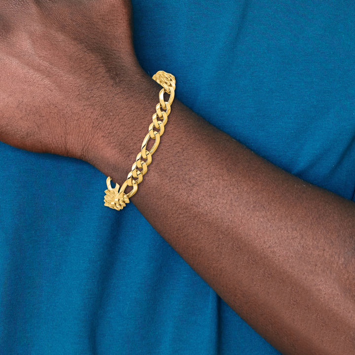 14k 5mm Hand-polished Fancy Link Chain