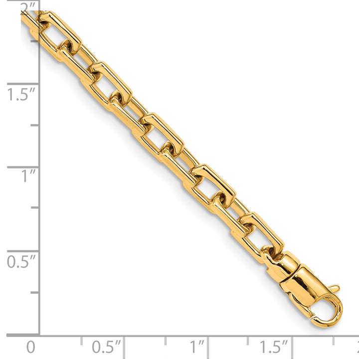 14k 5mm Hand-polished Fancy Link Bracelet