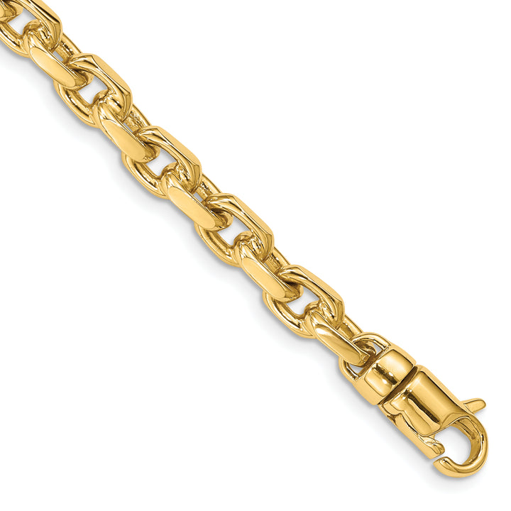 14k 5.9mm Hand-polished Fancy Link Chain