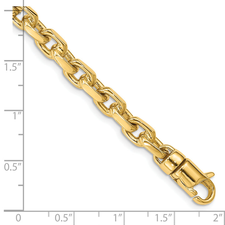 14k 5.9mm Hand-polished Fancy Link Chain
