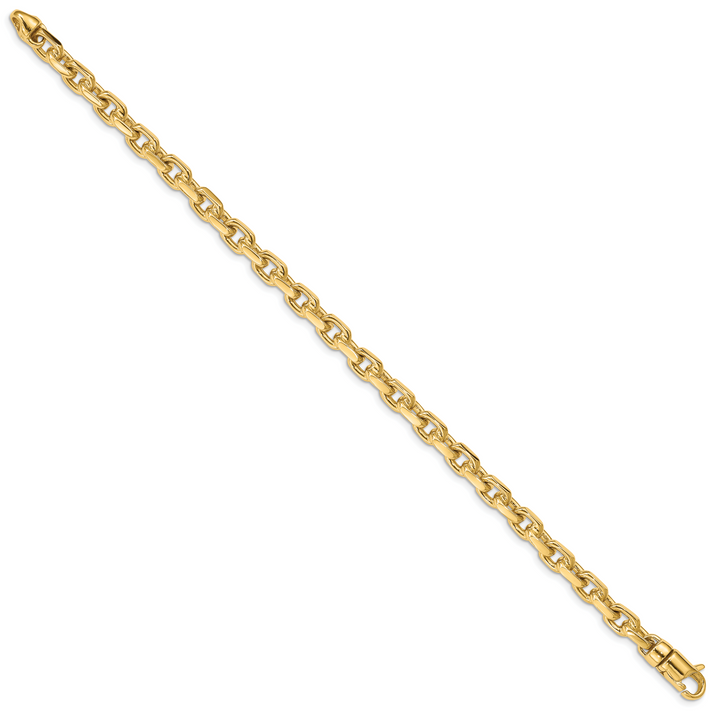 14k 5.9mm Hand-polished Fancy Link Bracelet