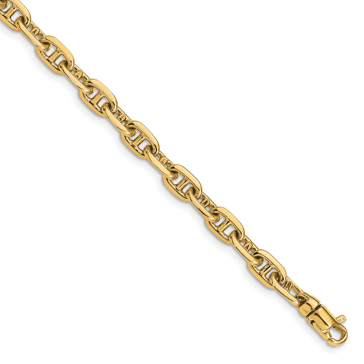 14k 5.1mm Hand-polished Fancy Link Chain