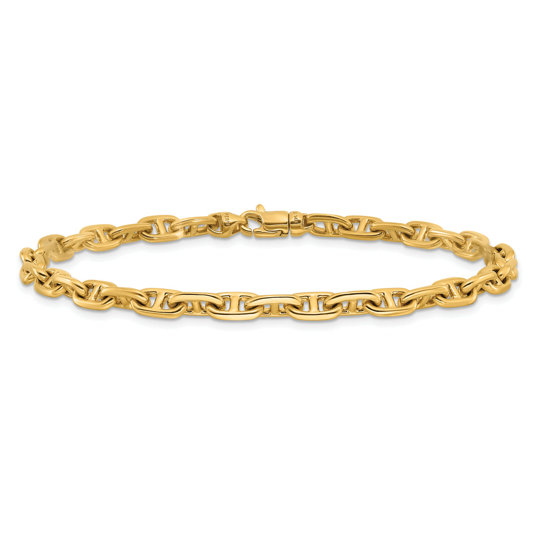 14k 5.1mm Hand-polished Fancy Link Chain