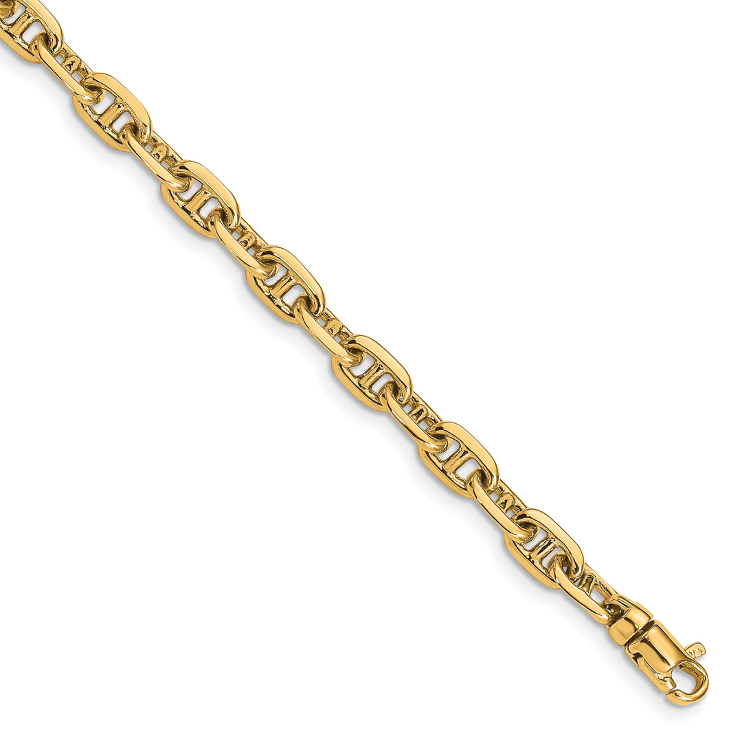14k 5.1mm Hand-polished Fancy Link Chain