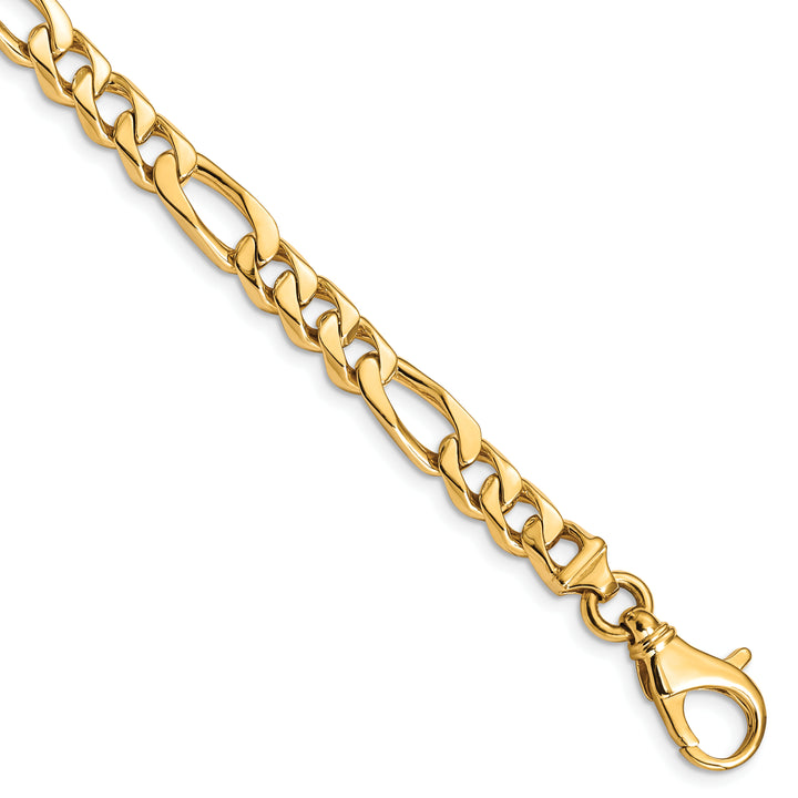 14k 6.5mm Hand-polished Fancy Link Bracelet