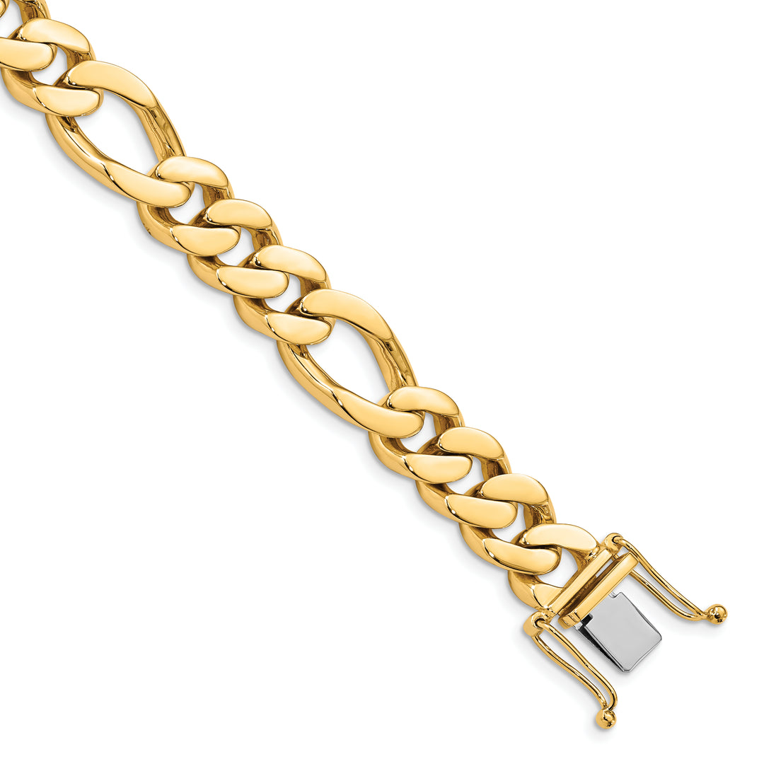 14k 11.8mm Hand Polished Fancy Link Chain