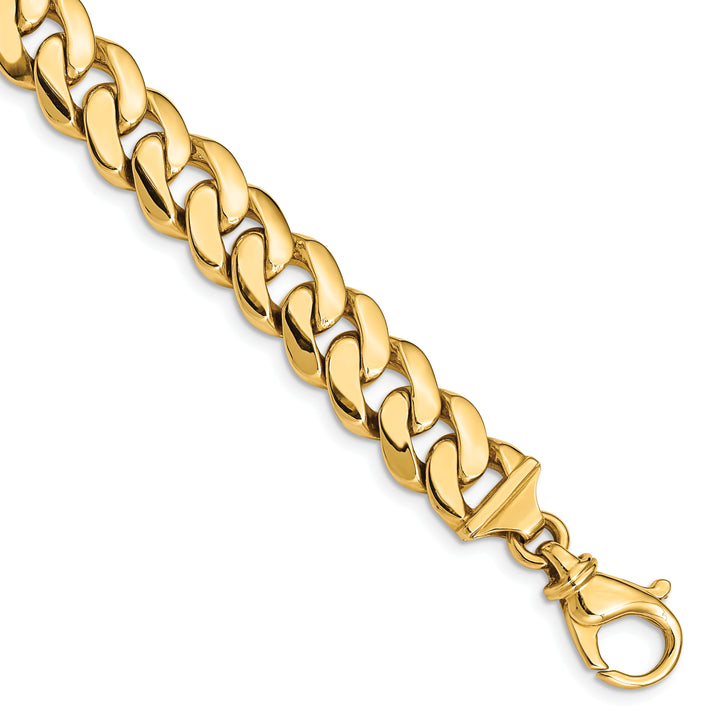 14k 10.75mm Hand Polished Fancy Link Necklace