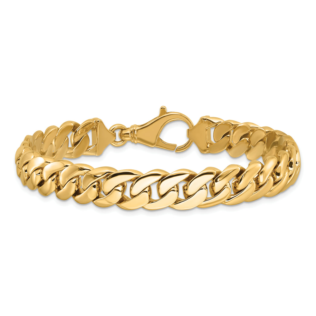 14k 10.75mm Hand Polished Fancy Link Necklace