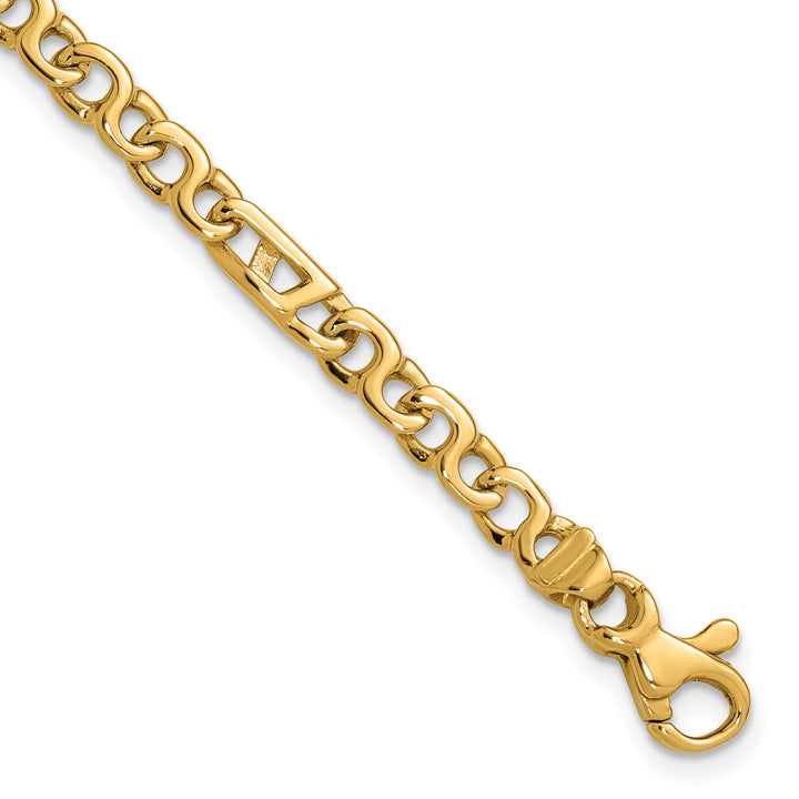 14K Hand Polished 4.3mm Fancy Link Chain