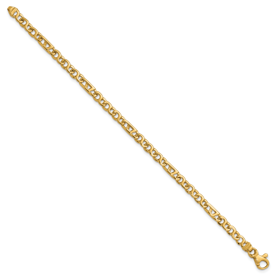 14K Hand Polished 4.3mm Fancy Link Chain