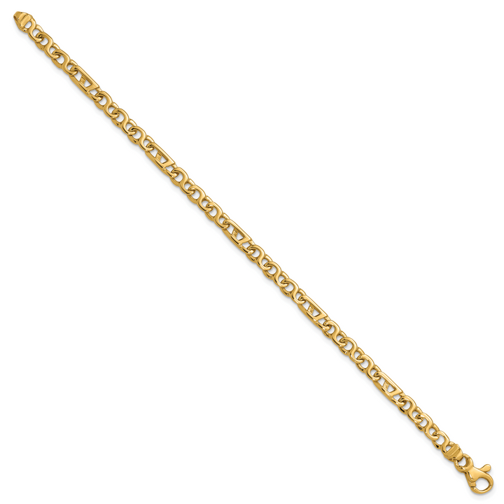 14K Hand Polished 4.3mm Fancy Link Chain