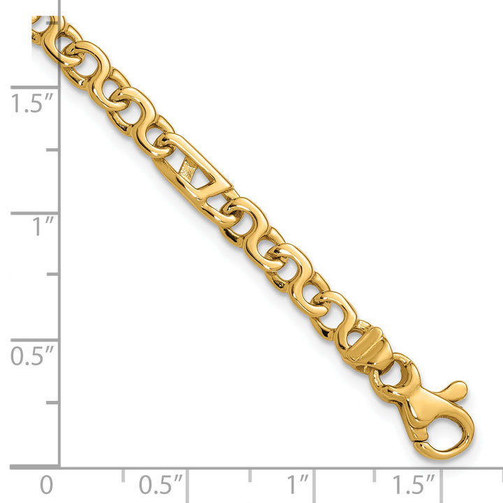 14K Hand Polished 4.3mm Fancy Link Chain