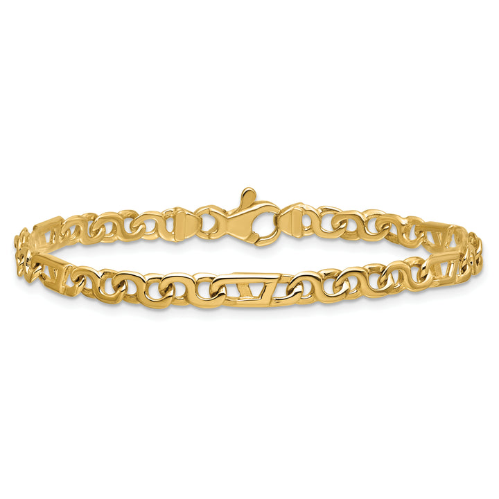 14K Hand Polished 4.3mm Fancy Link Chain