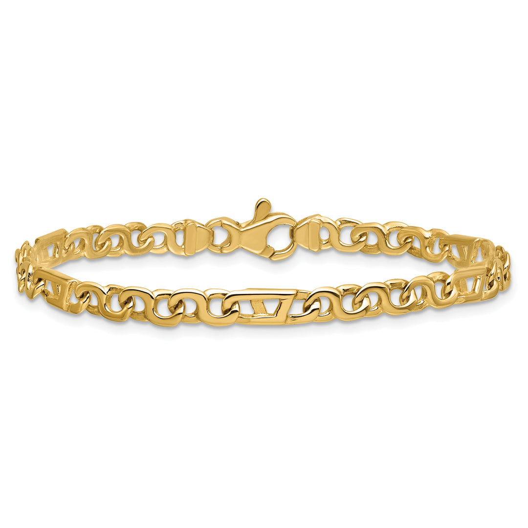 14K Hand Polished 4.3mm Fancy Link Chain
