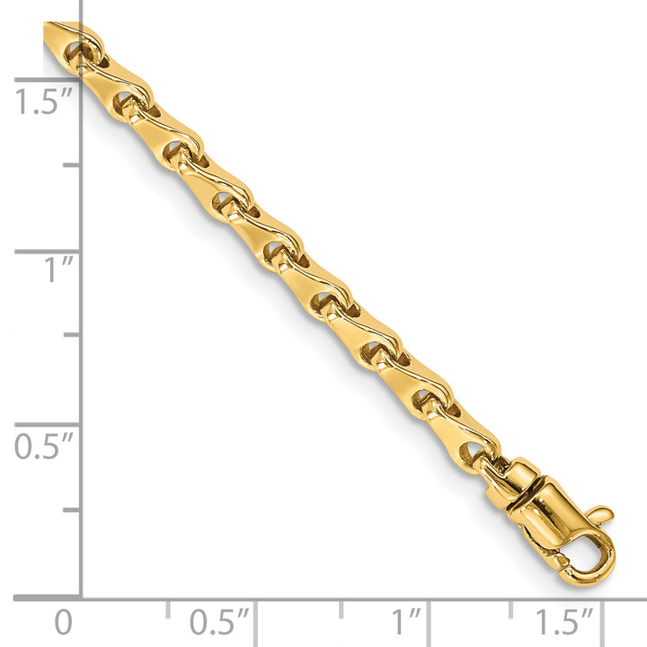 14k 3.3mm Hand-polished Fancy Link Chain