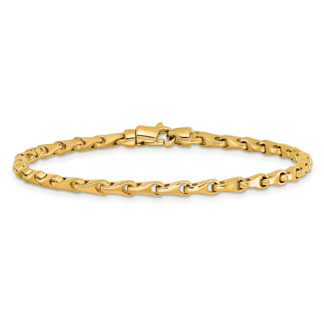 14k 3.3mm Hand-polished Fancy Link Chain