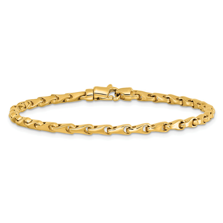 14k 3.3mm Hand-polished Fancy Link Chain