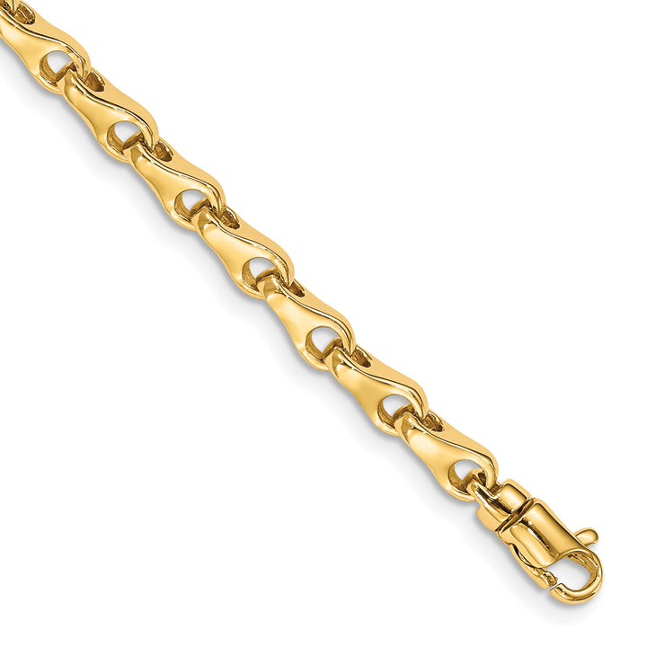 14k 3.9mm Hand-polished Fancy Link Bracelet