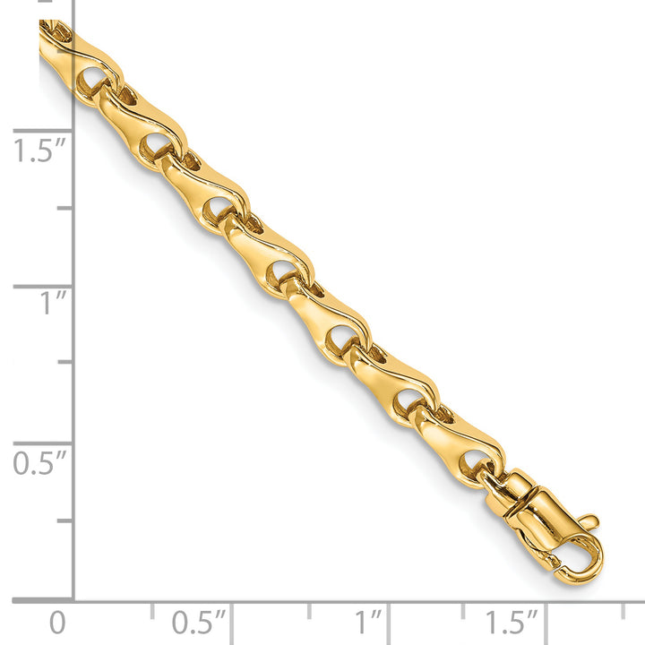 14k 3.9mm Hand-polished Fancy Link Bracelet