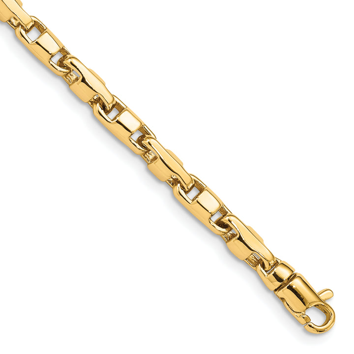 14K 4mm Hand-polished Fancy Link Chain