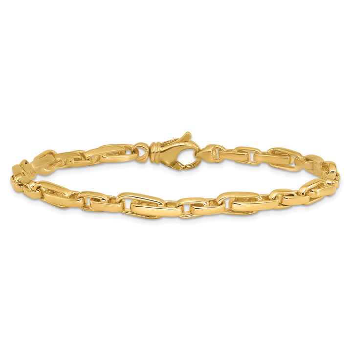 14k 5mm Hand-polished Fancy Link Chain