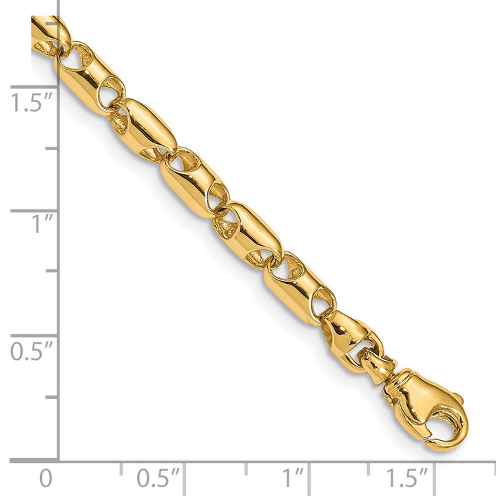 14k 4.1mm Fancy Barrel Link Chain