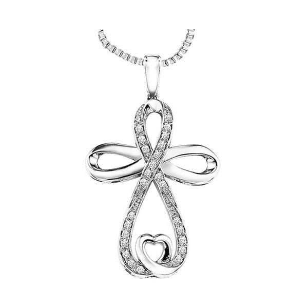 Silver Diamond 1/10Ctw Pendant