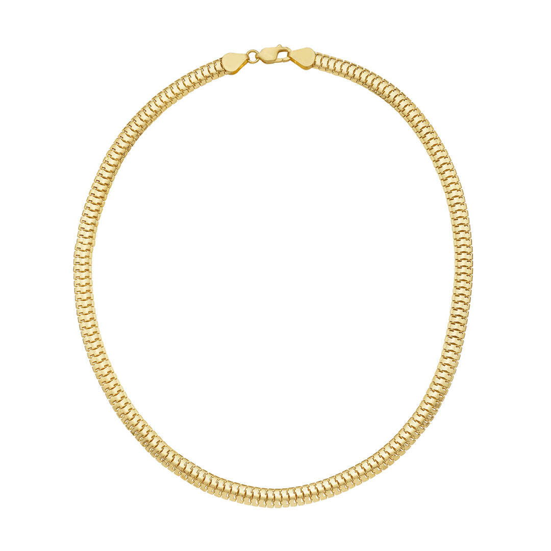 14K 6.5mm Lite Oval Snake Chain