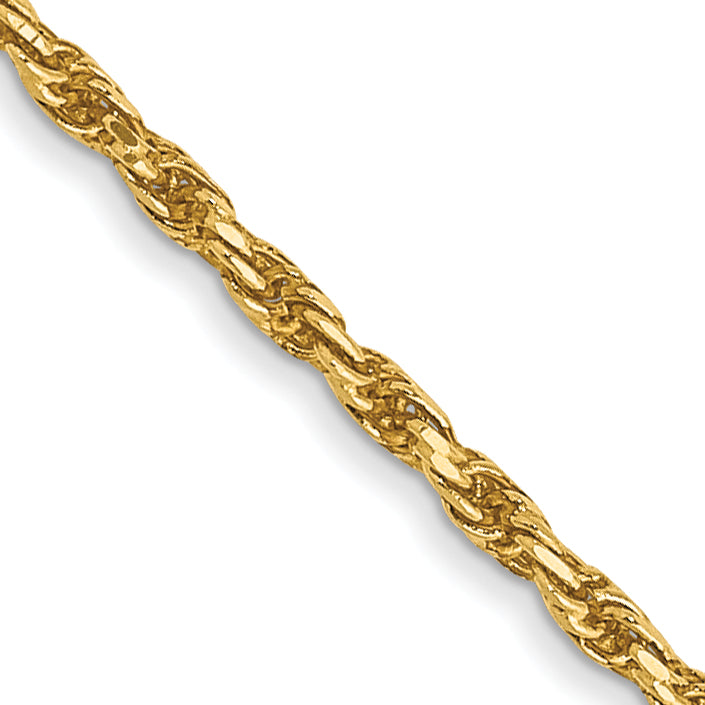 14k 1.3mm Solid D/C Machine-Made Chain