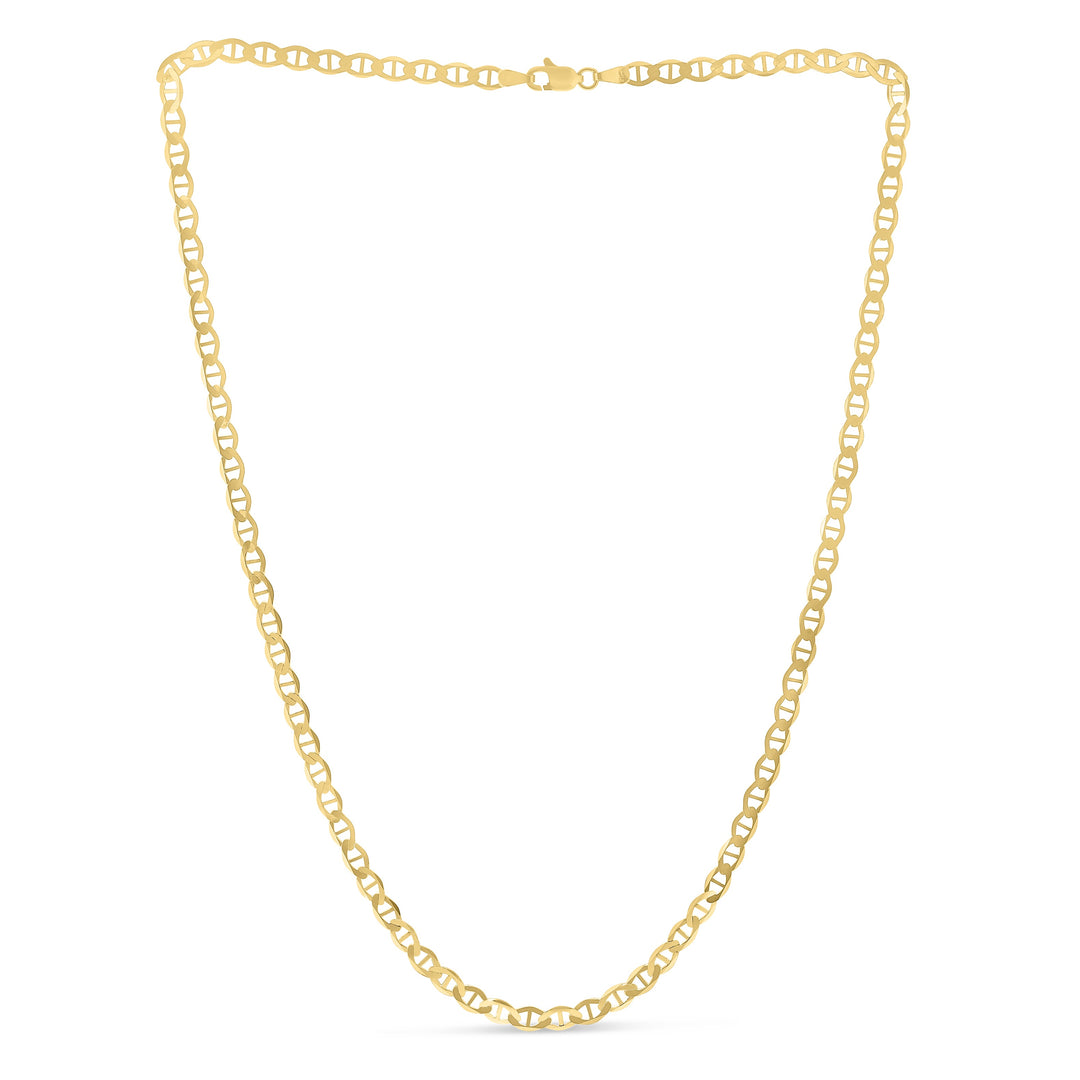 14K Gold 4.5mm Mariner Chain