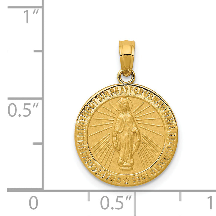 14k Miraculous Medal Pendant