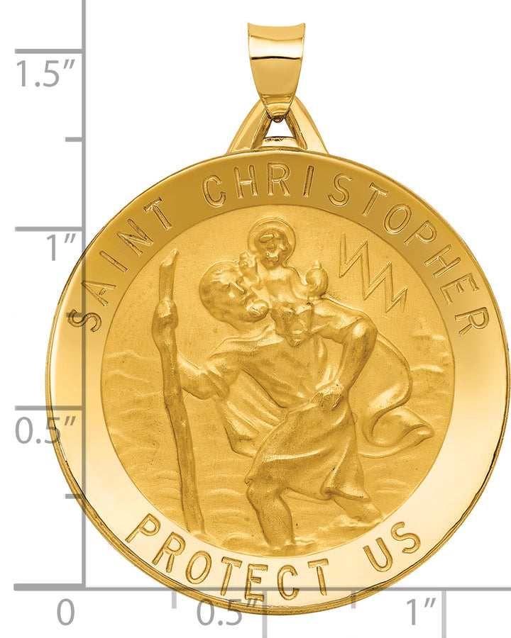 14k Saint Christopher Medal Pendant